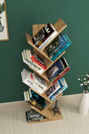 SNS Home - 13-06 - Houten Boekenplank - Decoratieve Boekenplank - Plank Organizer - Boekenplank - 121 cm - Grenen - Afbeelding 9