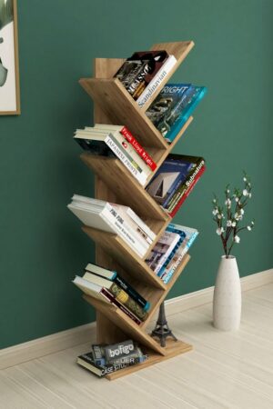 SNS Home - 13-06 - Houten Boekenplank - Decoratieve Boekenplank - Plank Organizer - Boekenplank - 121 cm - Grenen - Afbeelding 10