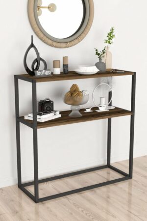 SNS Home - Metaal Leg Dressoir - Decoratieve Plank Dressoir - Console Metaal - Dressoir - Lidia - 2 Vakken - Industrieel - 90x90x33,5 cm - Afbeelding 6