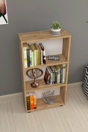 SNS Home - Boekenkast/ Rek - Pijnboom - 56 cm Breed - Decoratieve Boekenplank met 3 Planken - Moderne Boekenkast - Afbeelding 6