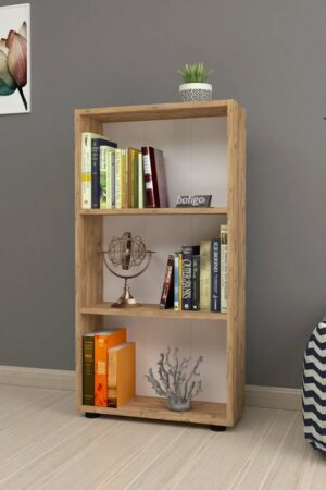 SNS Home - Boekenkast/ Rek - Pijnboom - 56 cm Breed - Decoratieve Boekenplank met 3 Planken - Moderne Boekenkast - Afbeelding 7