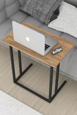 SNS Home - Metalen Poot - Laptopstandaard - Ontbijttafel - Bureau - Computerbureau - 60 cm Breed - Pijnboom - Afbeelding 8