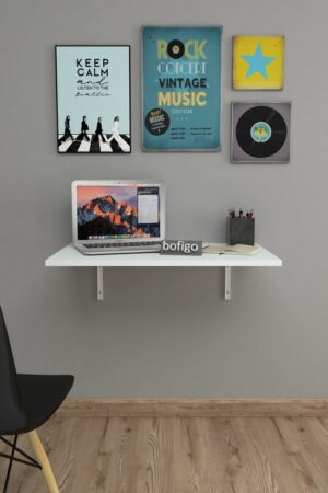 SNS Home - 72 X 45 Cm - Klaptafel - Wandtafel - Keukentafel - Balkontafel - Bureau - MDF Wit - Afbeelding 16