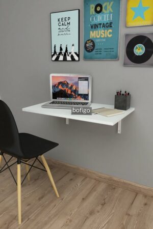 SNS Home - 72 X 45 Cm - Klaptafel - Wandtafel - Keukentafel - Balkontafel - Bureau - MDF Wit - Afbeelding 18