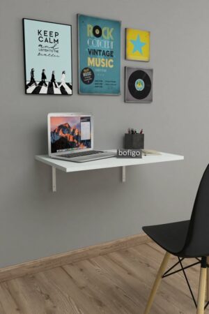 SNS Home - 72 X 45 Cm - Klaptafel - Wandtafel - Keukentafel - Balkontafel - Bureau - MDF Wit - Afbeelding 25