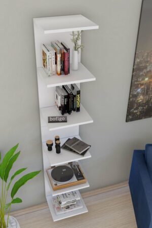 SNS Home, MDF Wandmontage Boekenkast, Decoratieve Plank, Wandplank, Wit, Wandmontage, MDF 6 Planken - Afbeelding 6