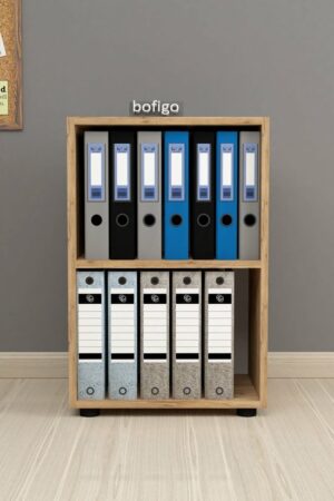 SNS Home, 15-01, Prismakast met 2 Planken, Boekenkast met 2 Planken, Kantoorkast, Map, Multifunctionele Kast, Keukenkast, 15-01 Pijnboom, 74 x 49 x 32 cm - Afbeelding 5