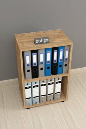 SNS Home, 15-01, Prismakast met 2 Planken, Boekenkast met 2 Planken, Kantoorkast, Map, Multifunctionele Kast, Keukenkast, 15-01 Pijnboom, 74 x 49 x 32 cm - Afbeelding 6