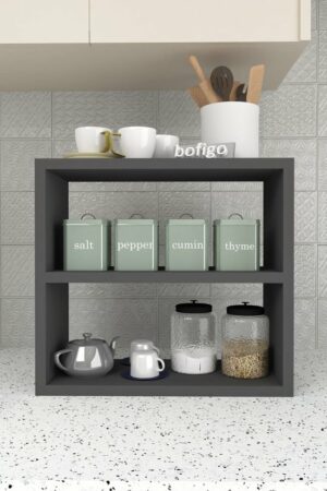 SNS Home - 13-01 - 3 Tier Kruidenrek - 3 Tier Aanrechtblad - Kruidenhouder 3 Tier - Kruidenrek - Kruidenopberger - Kruidenopslag - Antraciet - 43,5 x 20 x 40 cm. - Afbeelding 17