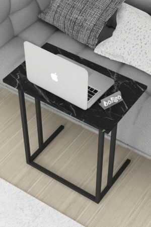 SNS Home - Metalen Poot - Laptopstandaard - Ontbijttafel - Bureau - Computerbureau - 60 cm Breed - Bendir/Zwart - Afbeelding 14