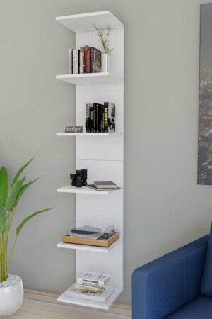 SNS Home, MDF Wandmontage Boekenkast, Decoratieve Plank, Wandplank, Wit, Wandmontage, MDF 6 Planken - Afbeelding 19