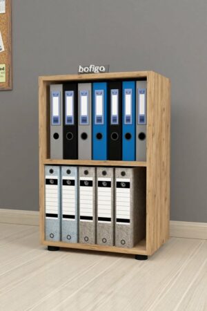 SNS Home, 15-01, Prismakast met 2 Planken, Boekenkast met 2 Planken, Kantoorkast, Map, Multifunctionele Kast, Keukenkast, 15-01 Pijnboom, 74 x 49 x 32 cm - Afbeelding 18