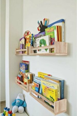 FD CONCEPT, Houten Plank met 4 Planken, Ondersteboven Badkamerplank, 0ndersteboven Plank, 40 x 10 x 9 cm - Afbeelding 13