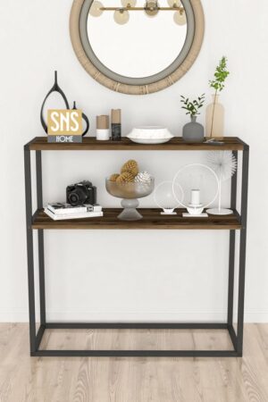 SNS Home - Metaal Leg Dressoir - Decoratieve Plank Dressoir - Console Metaal - Dressoir - Lidia - 2 Vakken - Industrieel - 90x90x33,5 cm - Afbeelding 3