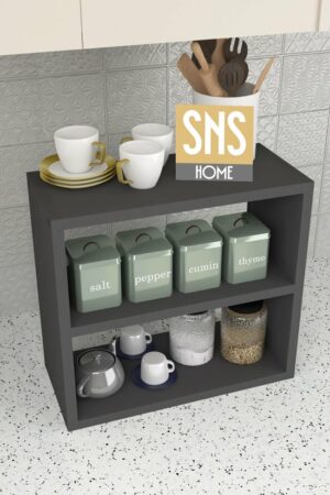 SNS Home - 13-01 - 3 Tier Kruidenrek - 3 Tier Aanrechtblad - Kruidenhouder 3 Tier - Kruidenrek - Kruidenopberger - Kruidenopslag - Antraciet - 43,5 x 20 x 40 cm. - Afbeelding 28