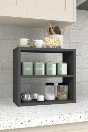 SNS Home - 13-01 - 3 Tier Kruidenrek - 3 Tier Aanrechtblad - Kruidenhouder 3 Tier - Kruidenrek - Kruidenopberger - Kruidenopslag - Antraciet - 43,5 x 20 x 40 cm. - Afbeelding 29