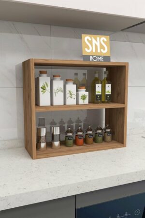 SNS Home - 13-02 - Multifunctionele Decoratieve Plank - Tafelblad - Aanrechtblad - Bureaublad Boekenplank - Grenen - Pijnboom - Afbeelding 4