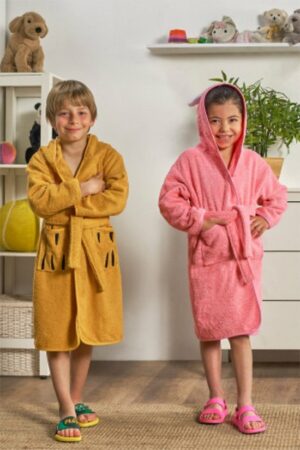 Kleurrijke Badjas Voor Meisjes en Jongens - Kinderbadjas - Badjas in Diervorm - Katoenen Badjas - Unicorn -Roze - 9/10 Jaar - Afbeelding 14