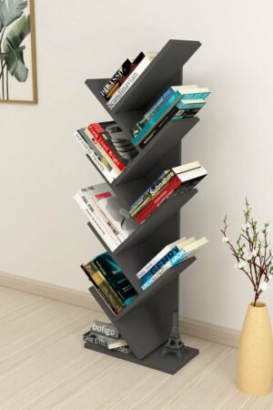 SNS Home - 13-06, Houten Boekenplank - Decoratieve Boekenplank - Plank Organizer - Boekenplank - 121 cm - Antraciet - Afbeelding 21