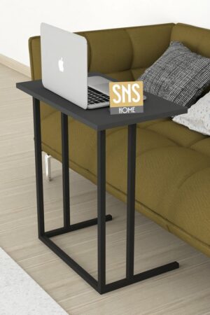 SNS Home - Metalen Poot - Laptopstandaard - Ontbijttafel - Bureau - Computerbureau - 60 cm Breed - Antraciet - Afbeelding 16