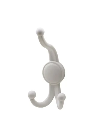 Hanger - Haak - Kapstok - Garderobemuur Badkamerkast Kleerhanger - Hard Plastic - Wit - 4 Stuks - Afbeelding 9