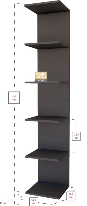 SNS Home, MDF Wandmontage Boekenkast, Decoratieve Plank, Wandplank, Wit, Wandmontage, MDF 6 Planken - Afbeelding 28