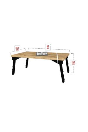 SNS Home / Laptopstandaard / Ontbijttafel / Bureau / Laptoptafel / Bank Tafeltje / Pijnboom / 60 cm - Afbeelding 9