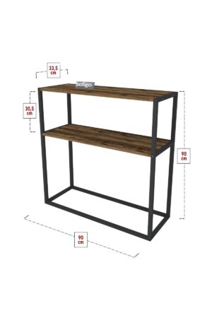 SNS Home - Metaal Leg Dressoir - Decoratieve Plank Dressoir - Console Metaal - Dressoir - Lidia - 2 Vakken - Industrieel - 90x90x33,5 cm - Afbeelding 9