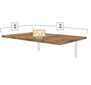 SNS Home - 72 x 45 Cm - Klaptafel - Wandtafel - Keukentafel - Balkontafel - Bureau - Atlas Pijnboom - Afbeelding 46