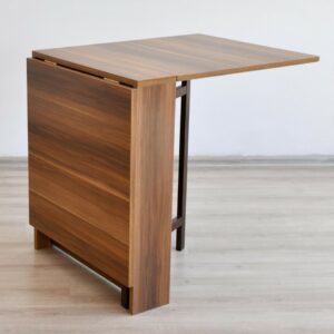 SNS Home – Praktische Tafel – Eettafel – Eettafel Uitschuifbaar – Opvouwbaar – Flamingo – 134 x 60 x 72 cm – Donker Walnoot - MDF Bruine Tafel - Afbeelding 28