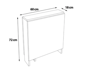 SNS Home – Praktische Tafel – Eettafel – Eettafel Uitschuifbaar – Opvouwbaar – Flamingo – 134 x 60 x 72 cm – Donker Walnoot - MDF Bruine Tafel - Afbeelding 21