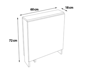 SNS Home – Praktische Tafel – Eettafel – Eettafel uitschuifbaar – Opvouwbaar – Flamingo - Maximaliseer je Ruimte en Stijl met onze Veelzijdige Intrekbare Eettafels – 134 x 60 x 72 cm – MDF Wit - Afbeelding 25