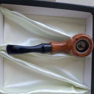 Startpijp - Houten Pijp - Acryl Body - Dunne Fopspeen - Met Metalen Kamer - Hout Patroon - Met Actief Filter - 13 cm - 125 gr - Afbeelding 3