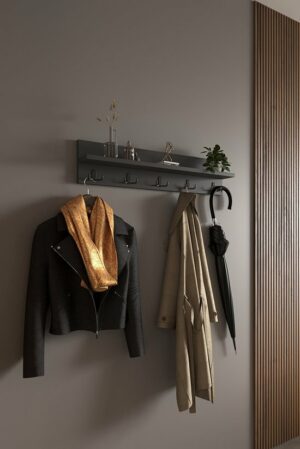 Kapstok - Wandhanger - Kledingrek - 80 Cm - Grijs - Afbeelding 4