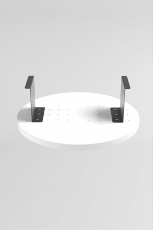 Bijzettafel - Salontafel met armleuning - Salontafel met Verstelbaar Dienblad - Decoratief Modern Dienblad - Wit - Diameter 34 - Afbeelding 4