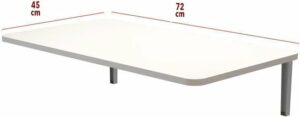 MDF Compact en Elegant Ovale Klaptafel - Wandgemonteerde Tafels met Ovale Randen voor Optimale Ruimtebesparing - 72x45 cm - Mdf Wit - Afbeelding 4