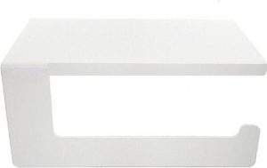 Toiletrolhouder met Telefoonplank - WC Rolhouder - Rolhouder voor Papierhanddoeken - Servethouder Badkamer Organizer - Toiletpapierhouder - 2mm RVS Staal - Wit - Afbeelding 3