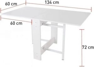 Opklapbare Tafelmodellen - De Stijlvolle en Praktische Manier om Ruimte te Besparen - Praktische Tafel – Eettafel - MDF Antraciet - Afbeelding 4