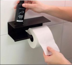 24 cm Toiletrolhouder - Wc Rolhouder voor Papierhanddoeken - Servethouder Badkamer Organizer - Dubbel Schap Toiletpapierhouder - 2mm RVS Staal - Zwart - Afbeelding 4